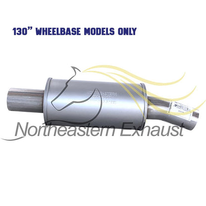 Northesatern Exhaust | Stainless Steel Exhaust Muffler Resonator Tailpipe Assembly Compatible for 2017-2019 Ford Transit-350 3.7L | Will only fit for 130 WheelBase | Free Clamps Included