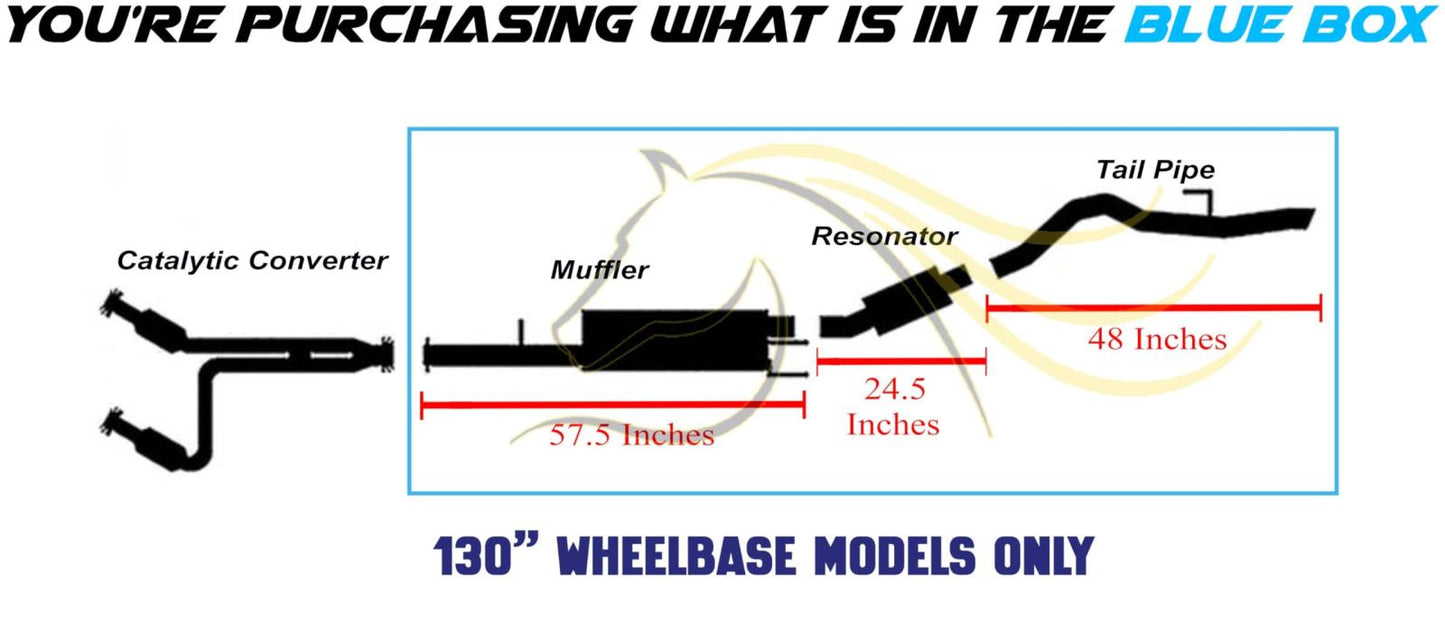 Northesatern Exhaust | Stainless Steel Exhaust Muffler Resonator Tailpipe Assembly Compatible for 2017-2019 Ford Transit-250 3.7L | Will only fit for 130 WheelBase | Free Clamps Included