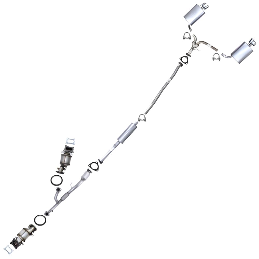 2008-2017 Honda Accord 3.5L Pair of Manifold, Catalytic, Resonator, Intermediate Pipe, Y-Pipe & Pair of Muffler