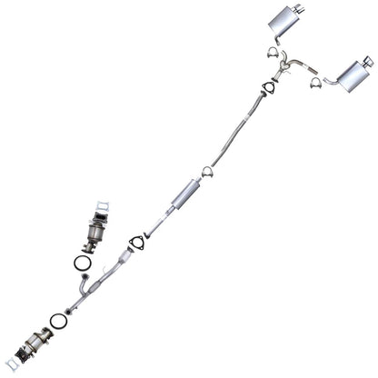 2008-2017 Honda Accord 3.5L Pair of Manifold, Catalytic, Resonator, Intermediate Pipe, Y-Pipe & Pair of Muffler