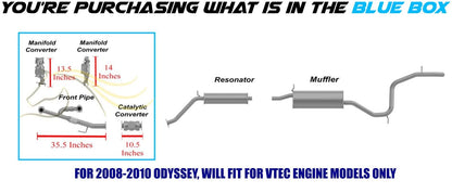 2005-2010 Honda Odyssey 3.5L Catalytic Converters and Y Pipe | Passenger/Driver-side & Rear