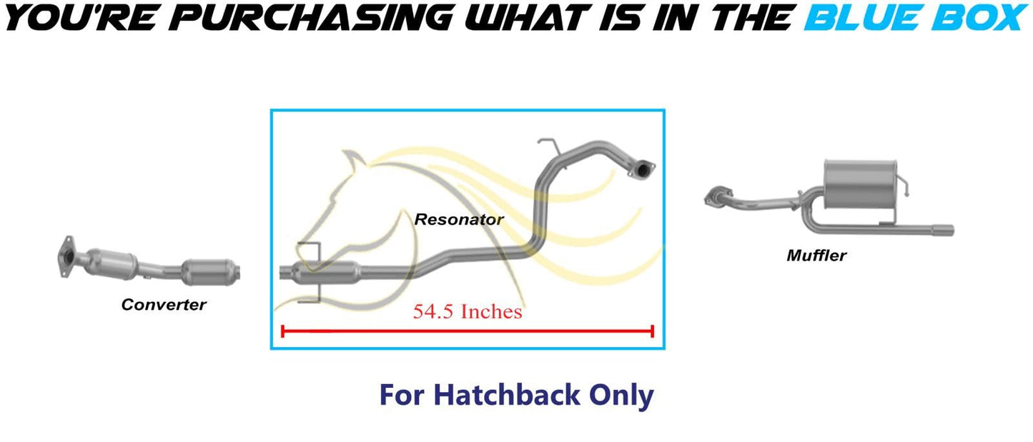 Northeastern Exhaust | Stainless Steel Exhaust Resonator Pipe Compatible for 2007-2011 Toyota Yaris 1.5L | For Hatchback Only | Free Spring Bolt Kit, Gasket and Sleeve Included