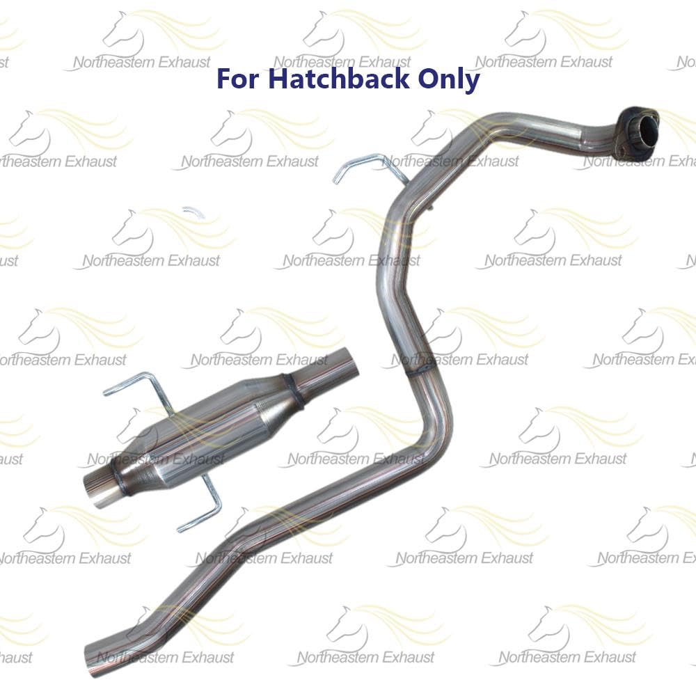 Northeastern Exhaust | Stainless Steel Exhaust Resonator Pipe Compatible for 2007-2011 Toyota Yaris 1.5L | For Hatchback Only | Free Spring Bolt Kit, Gasket and Sleeve Included