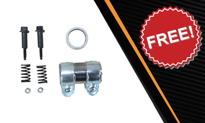 Northeastern Exhaust | Stainless Steel Exhaust Resonator Pipe Compatible for 2007-2011 Toyota Yaris 1.5L | For Hatchback Only | Free Spring Bolt Kit, Gasket and Sleeve Included