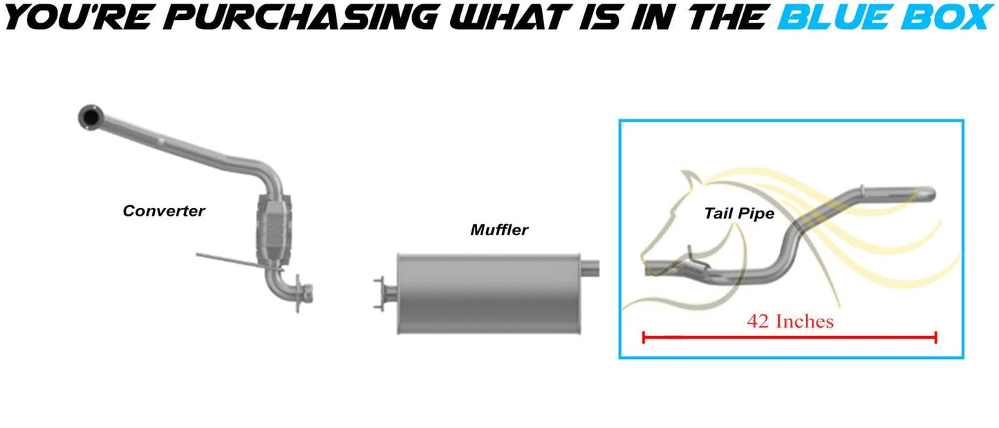 Exhaust Tail Pipe for 2002-2005 Jeep Liberty 2.4L | 2005-2006 Liberty 2.8L | 2002-2007 Liberty 3.7L