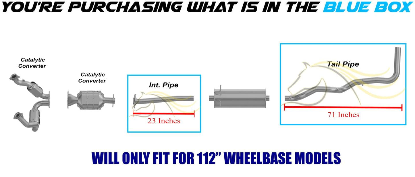 Exhaust Pipes for 2004-2011 Ford Ranger 4.0L | 2004-2008 Ford Ranger/Mazda B300 3.0L | 112" WB