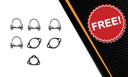 Northeastern Exhaust | Stainless Steel EPA-Approved Catalytic, Resonator, Muffler Exhaust System Kit Compatible for 2015-2017 Jeep Cherokee 3.2L FWD | Free Clamps and Gaskets Included