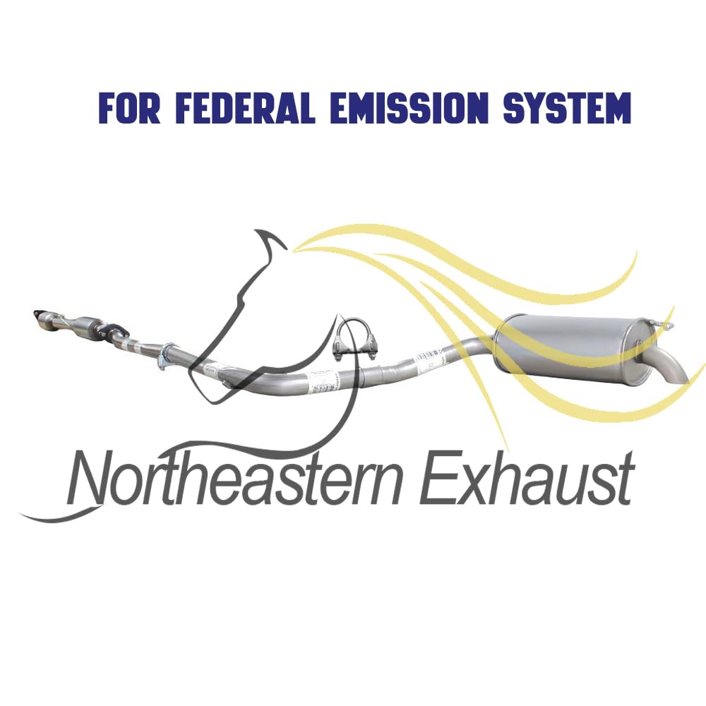 Northeastern Exhaust | Stainless Steel EPA-Approved Catalytic, Resonator, Muffler Exhaust System Kit Compatible for 2011-2014 Hyundai Sonata 2.4L | Free Gaskets & Clamp Included