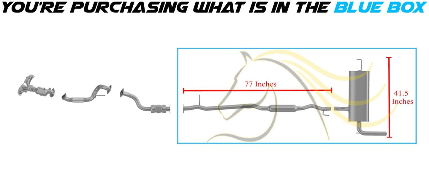 2014-2019 Nissan Rogue 2.5L Resonator Pipe & Muffler Exhaust System Kit