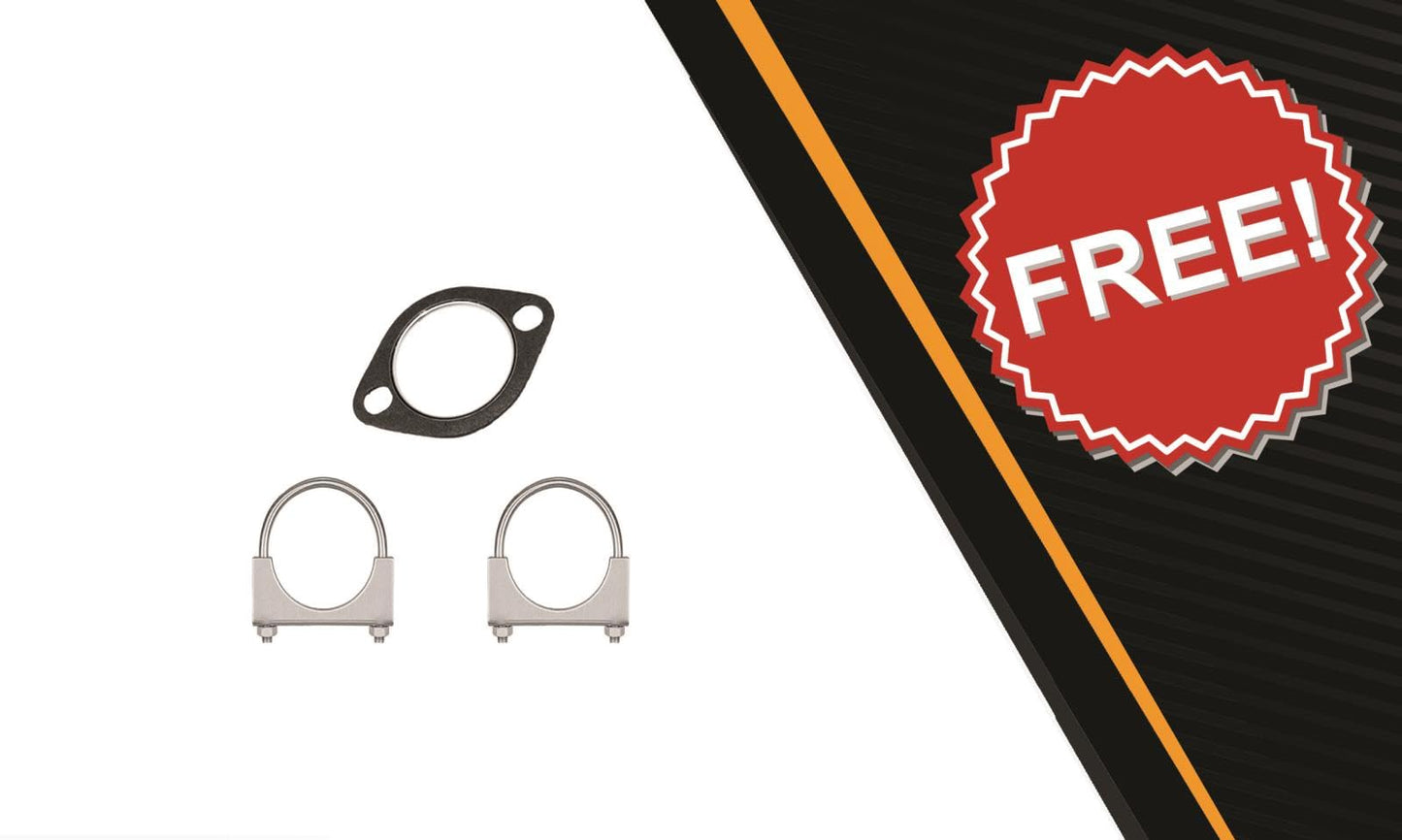 Northeastern Exhaust | Stainless Steel - Direct Fit Exhaust Front Pipe and Resonator Pipe Compatible for Ford Explorer 2011-2018 3.5L - Includes Gasket & Clamps