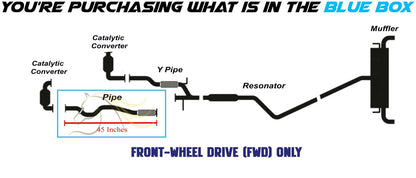 2015-2017 Jeep Cherokee 3.2L FWD - Driver-side Exhaust Pipe