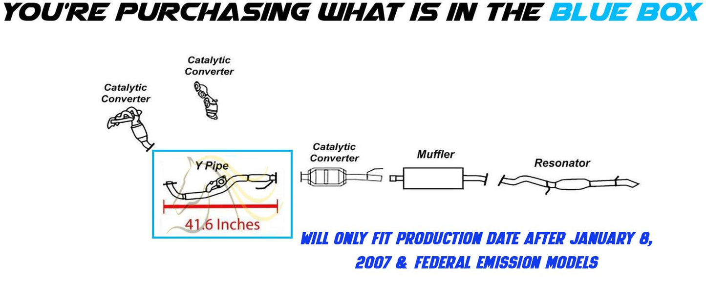 Exhaust Y Pipe for 2007-2008 Ford Escape | 2007-2008 Mercury Mariner | 2008 Mazda Tribute | 3.0L