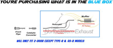Exhaust Resonator and Muffler for 1994-2001 Acura Integra 1.8L | For 2-Door Except Type-R & GS-R Models