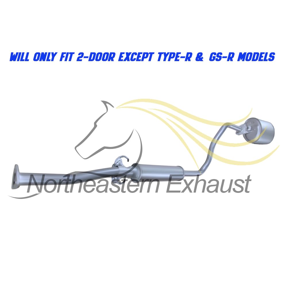 Exhaust Resonator and Muffler for 1994-2001 Acura Integra 1.8L | For 2-Door Except Type-R & GS-R Models
