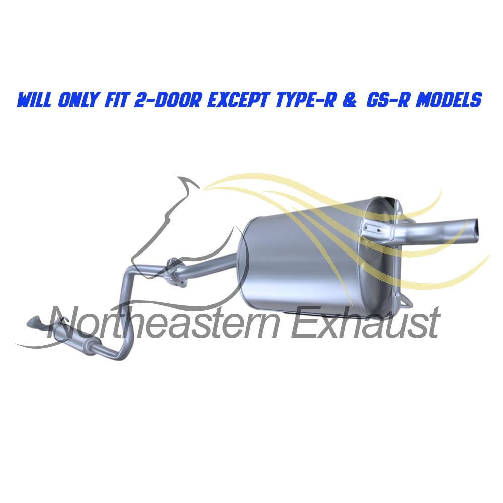 Exhaust Resonator and Muffler for 1994-2001 Acura Integra 1.8L | For 2-Door Except Type-R & GS-R Models