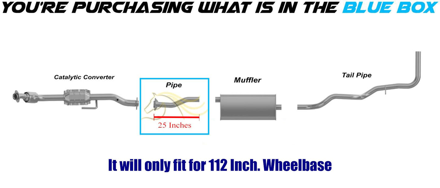 Exhaust Pipe for 2001-2004 Mazda B2300 2.3L | 1998-2001 B2500 2.5 L | 1998-2003 B3000 3.0L | 1999  B4000 4.0L
