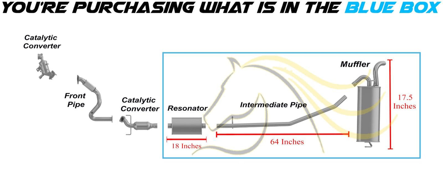 2015-2019 Chevrolet Trax 1.4L Exhaust Resonator, Pipe and Muffler