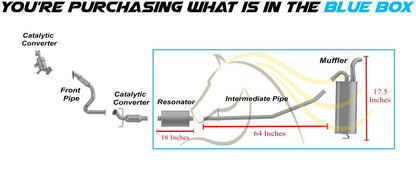 2015-2019 Chevrolet Trax 1.4L Exhaust Resonator, Pipe and Muffler