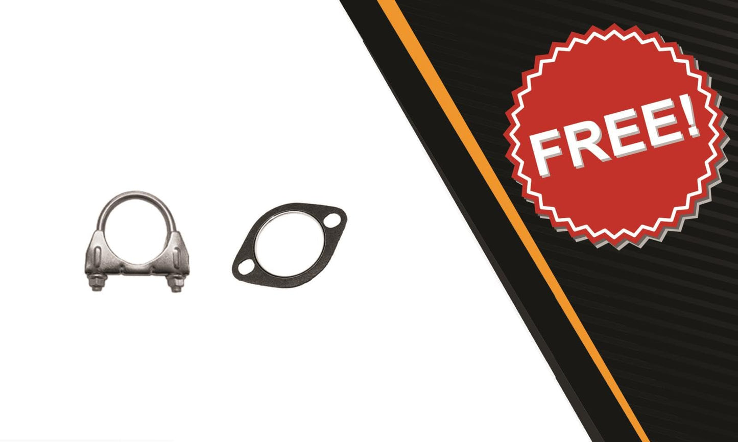 Northeastern Exhaust | Stainless Steel Resonator Pipe Compatible for Malibu 2007-2008 3.5L | G6 2006-2007 2.4L | G6 2005-2007 3.5L | Aura 2007 3.5L | Free Gasket and Clamp Included