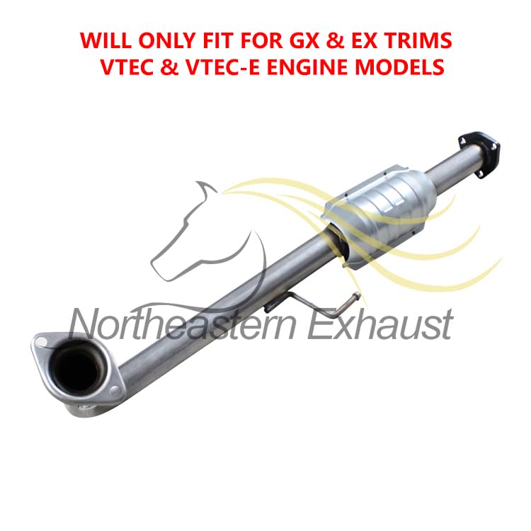 Catalytic, Resonator, & Muffler for 2001-2005 Honda Civic 1.7L - For GX & EX/VTEC & VTEC-E