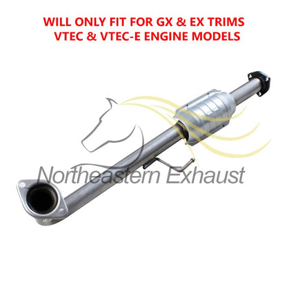 Catalytic, Resonator, & Muffler for 2001-2005 Honda Civic 1.7L - For GX & EX/VTEC & VTEC-E