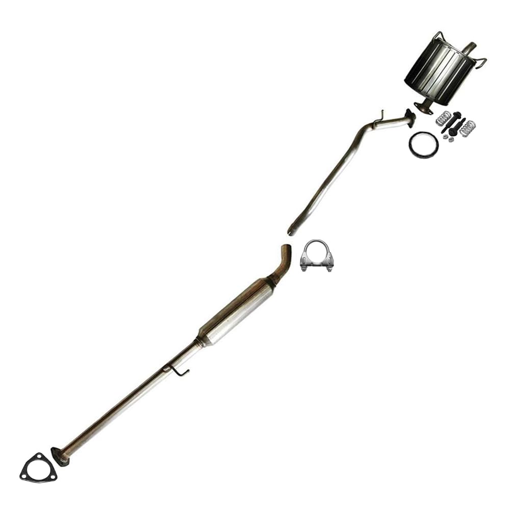 Northeastern Exhaust | Stainless Steel Direct Fit Resonator Pipe, Muffler Exhaust System Kit Compatible for Honda CR-V 1997-2001 2.0L | Free Gaskets, Clamp and Spring Bolt Kit Included