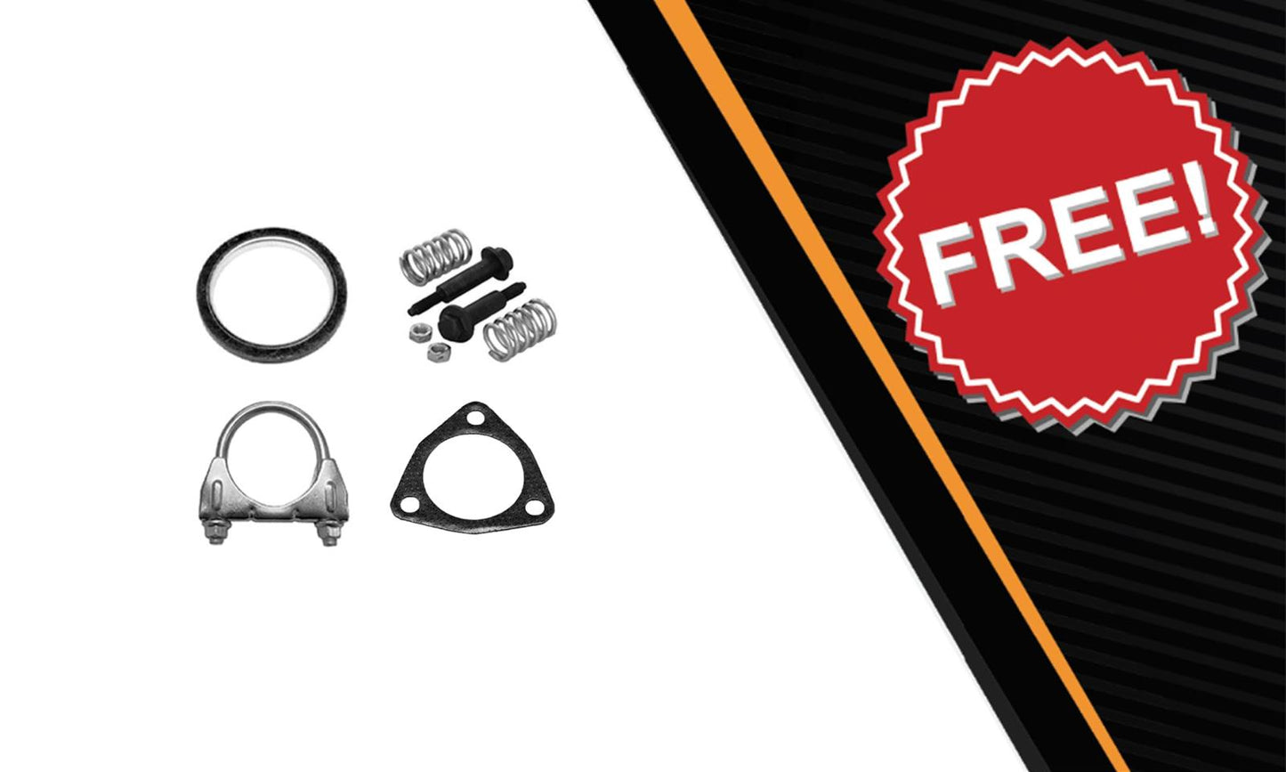 Northeastern Exhaust | Stainless Steel Direct Fit Resonator Pipe, Muffler Exhaust System Kit Compatible for Honda CR-V 1997-2001 2.0L | Free Gaskets, Clamp and Spring Bolt Kit Included