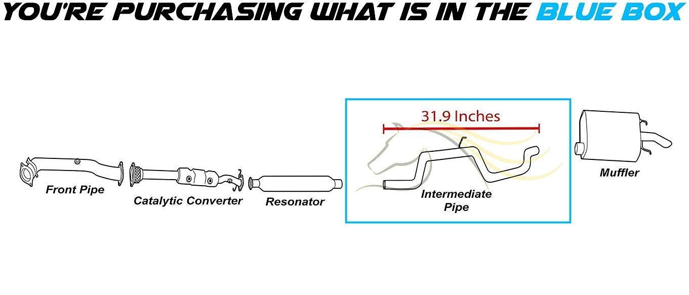2000-2002 Chevrolet Monte Carlo and Impala 3.4L & 3.8L Exhaust Intermediate Pipe
