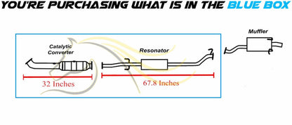 2007-2009 Honda CR-V 2.4L Catalytic and Resonator Pipe Exhaust Kit