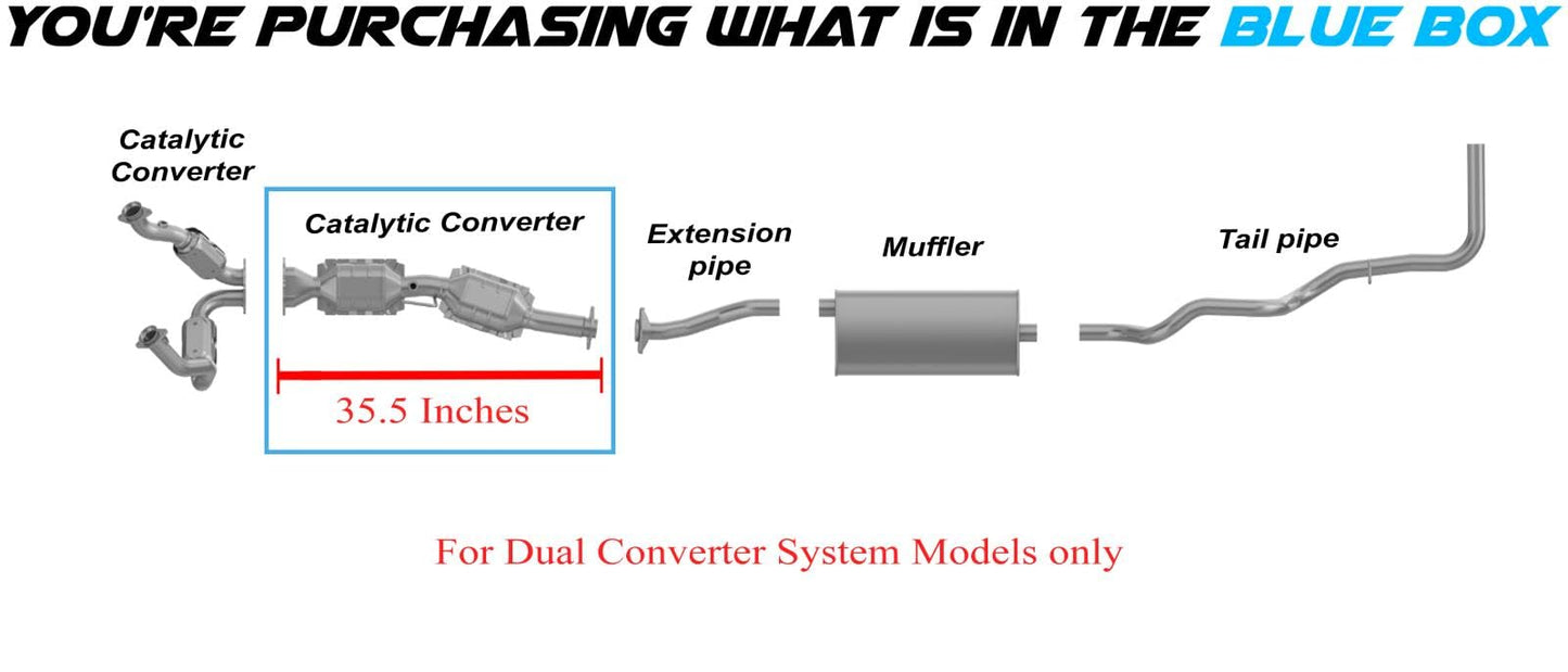 Rear Catalytic Converter for 2001-2003 Ford Ranger 3.0L 4.0L | 2001-2003 Mazda B3000 3.0L | 2001-2003 Mazda B4000 4.0L