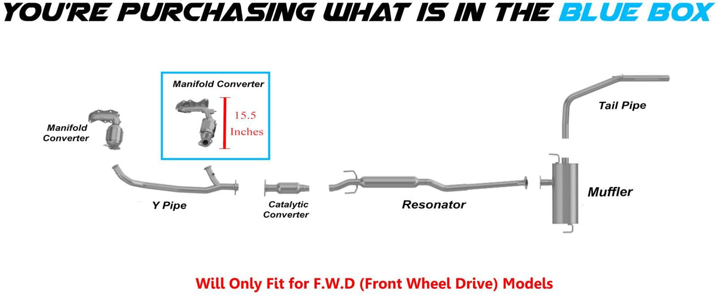 2007-2010 Toyota Sienna 3.5L Front Passenger-side Manifold Catalytic Converter - EPA Approved