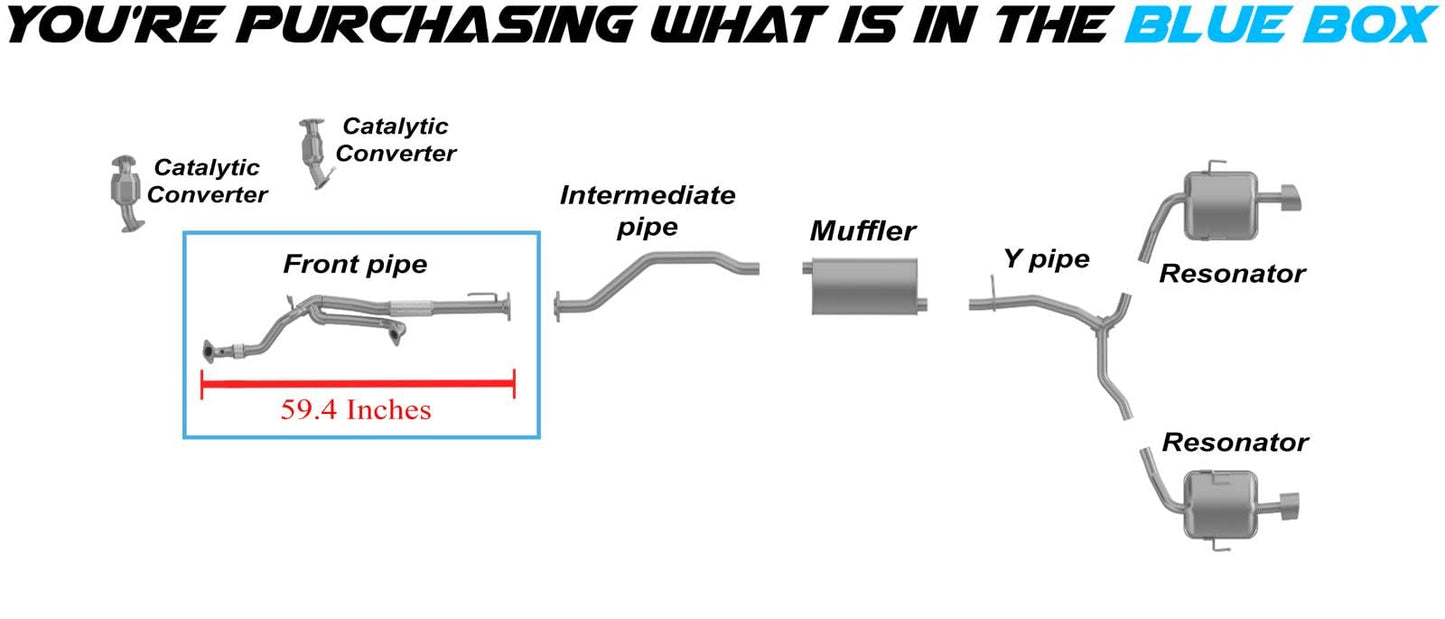 Front Exhaust Y Pipe for 2008 Buick Enclave 3.6L | 2007-2008 Saturn Outlook 3.6L