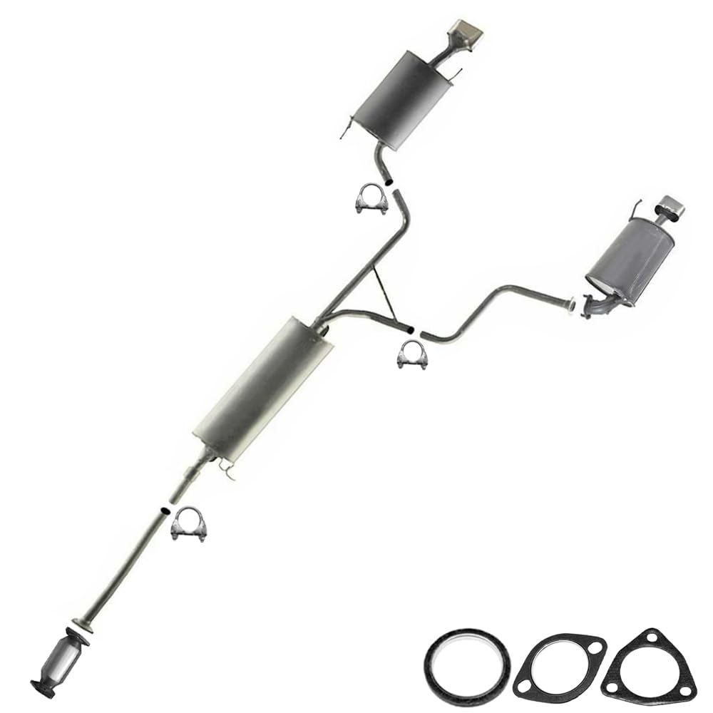 ortheastern Exhaust | Stainless Steel EPA-Approved Catalytic, Resonator, Y-pipe & Pair of Muffler Exhaust System Kit Compatible for Acura MDX 2004-2006 3.5L | Free Gaskets and Clamps Included