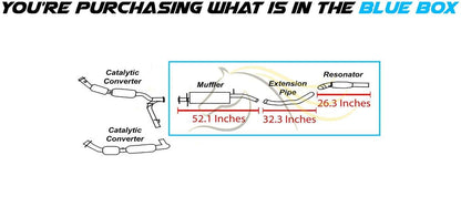 2003-2006 Lincoln Navigator 5.4L Muffler, Extension Pipe and Resonator Exhaust System Kit