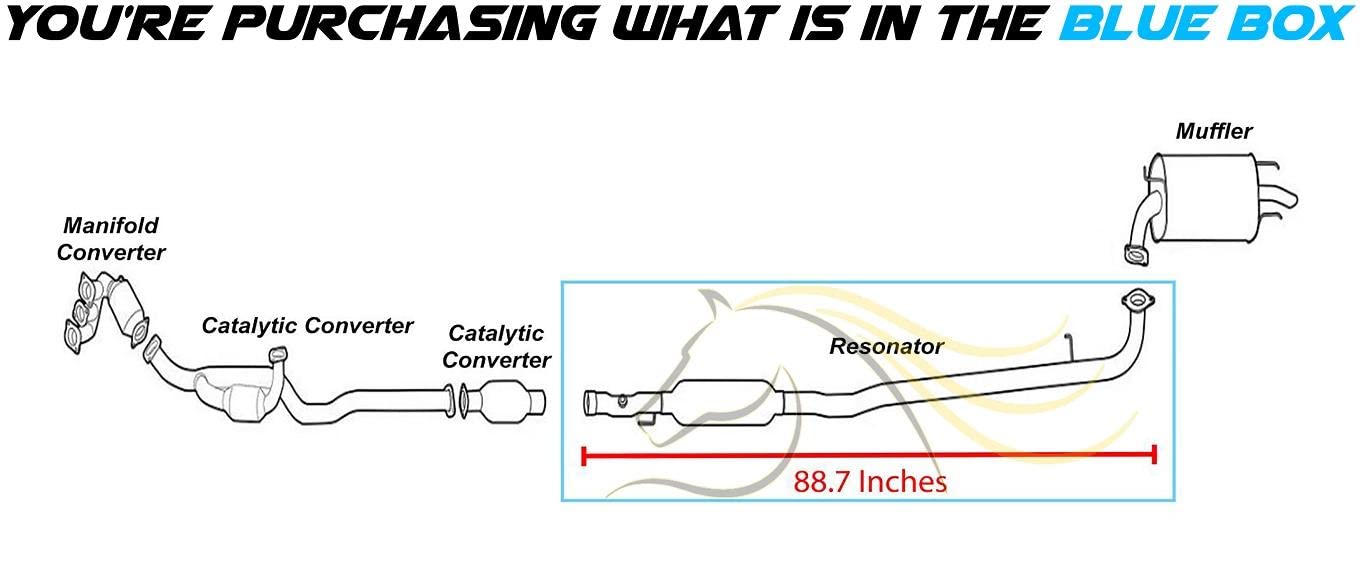 2000-2004 Toyota Avalon 3.0L Exhaust Resonator Pipe
