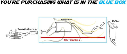 Northeastern Exhaust | Stainless Steel Direct Fit Exhaust Resonator Pipe Compatible for 2003-2007 Nissan Murano 3.5L | Free Gaskets and Clamp Included | Automotive Replacement Part