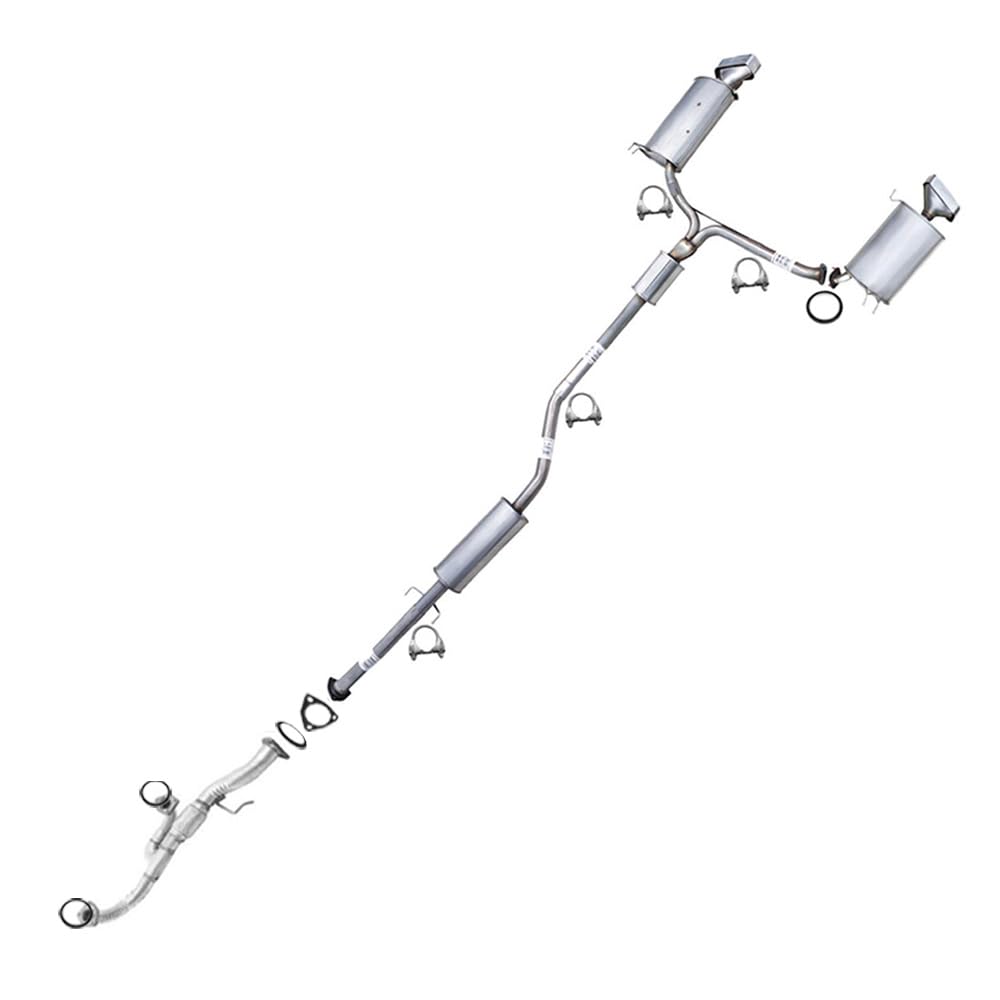 2009-2014 Acura TL 3.5L Exhaust Pipe, Resonator and Pair of Muffler