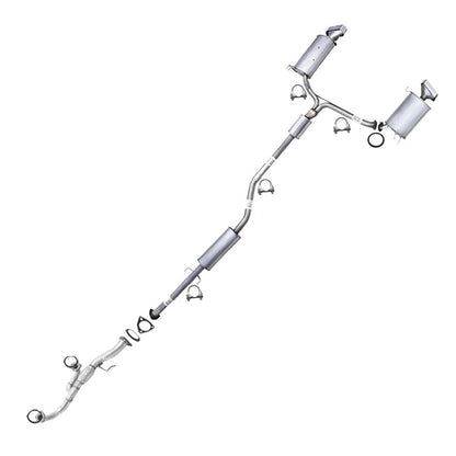 Northeastern Exhaust | Stainless Steel Front Flex Pipe, Resonator Pipe, & Muffler Exhaust System Kit Compatible for 2009-2014 Acura TL 3.5L | Free Gaskets and Clamps Included | Automotive Replacement Part