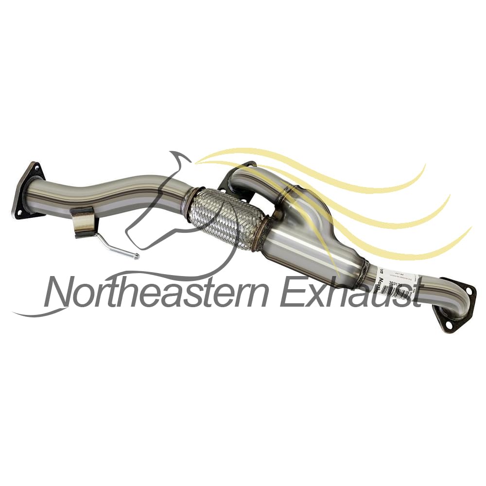 Northeastern Exhaust | Stainless Steel Front Flex Pipe, Resonator Pipe, & Muffler Exhaust System Kit Compatible for 2009-2014 Acura TL 3.5L | Free Gaskets and Clamps Included | Automotive Replacement Part