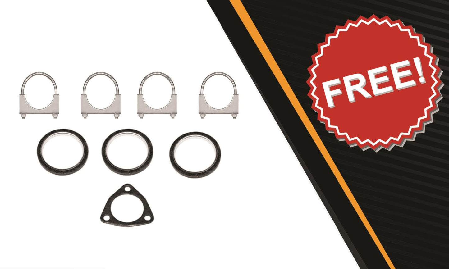 Northeastern Exhaust | Stainless Steel Front Flex Pipe, Resonator Pipe, & Muffler Exhaust System Kit Compatible for 2009-2014 Acura TL 3.5L | Free Gaskets and Clamps Included | Automotive Replacement Part