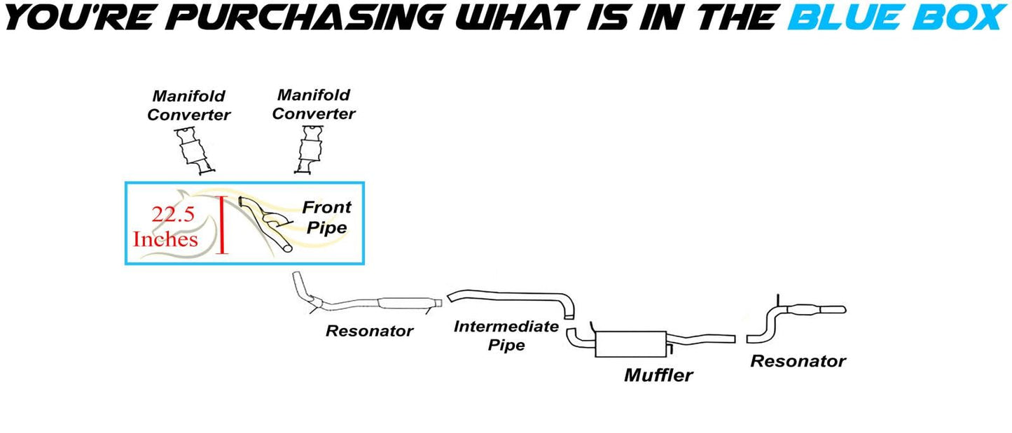 Front Exhaust Pipe for 20011-2020 Chrysler/Dodge/Ram/Volkswagen 3.6L models