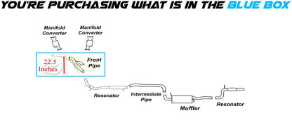 Front Exhaust Pipe for 20011-2020 Chrysler/Dodge/Ram/Volkswagen 3.6L models