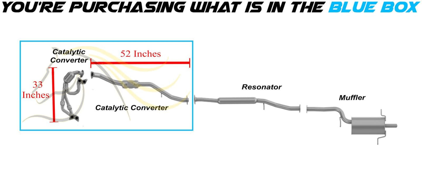 Front and Rear Catalytic Converters for 2006-2007 Subaru Impreza | 2006-2008 Subaru Forester | 2.5L