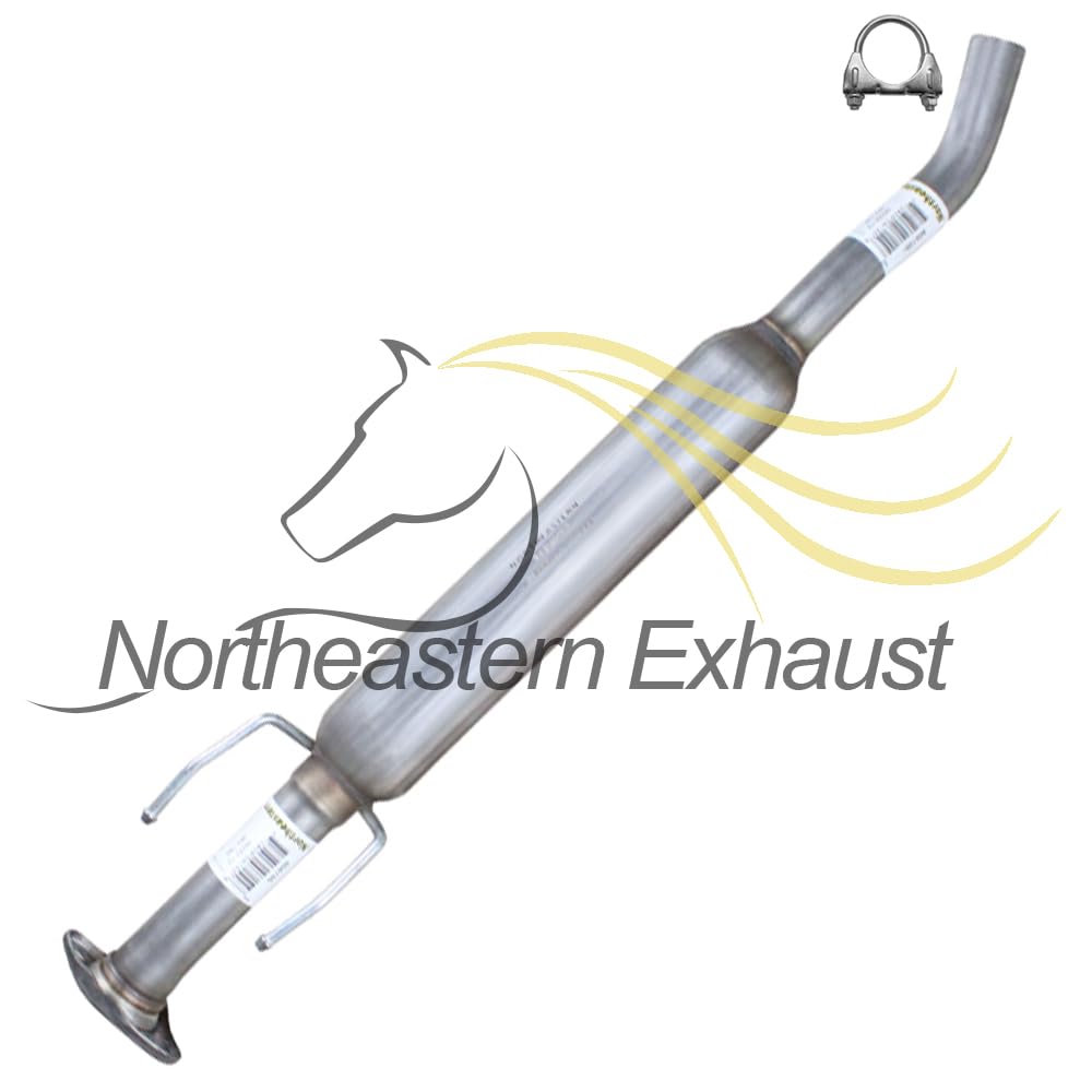 Northeastern Exhaust | Stainless Steel Resonator Pipe Muffler Exhaust System Kit Compatible for Nissan Versa 2007-2011 1.8L | SEDAN | Free Gaskets, Clamp, Spring Bolt Kit and Bolts & Nuts Included