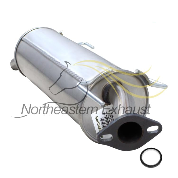 Northeastern Exhaust | Stainless Steel Resonator Pipe Muffler Exhaust System Kit Compatible for Nissan Versa 2007-2011 1.8L | SEDAN | Free Gaskets, Clamp, Spring Bolt Kit and Bolts & Nuts Included