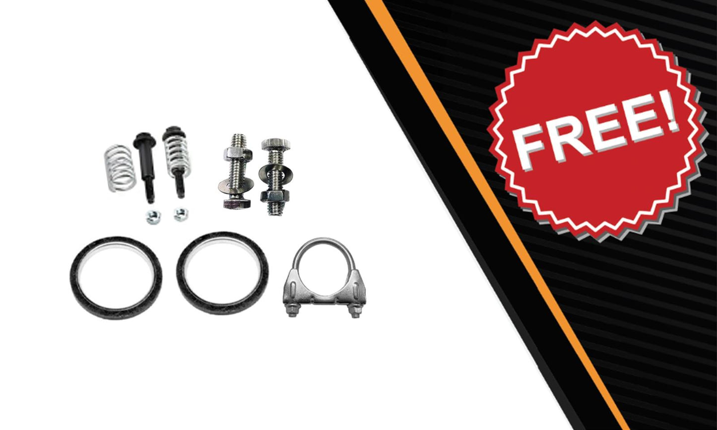Northeastern Exhaust | Stainless Steel Resonator Pipe Muffler Exhaust System Kit Compatible for Nissan Versa 2007-2011 1.8L | SEDAN | Free Gaskets, Clamp, Spring Bolt Kit and Bolts & Nuts Included