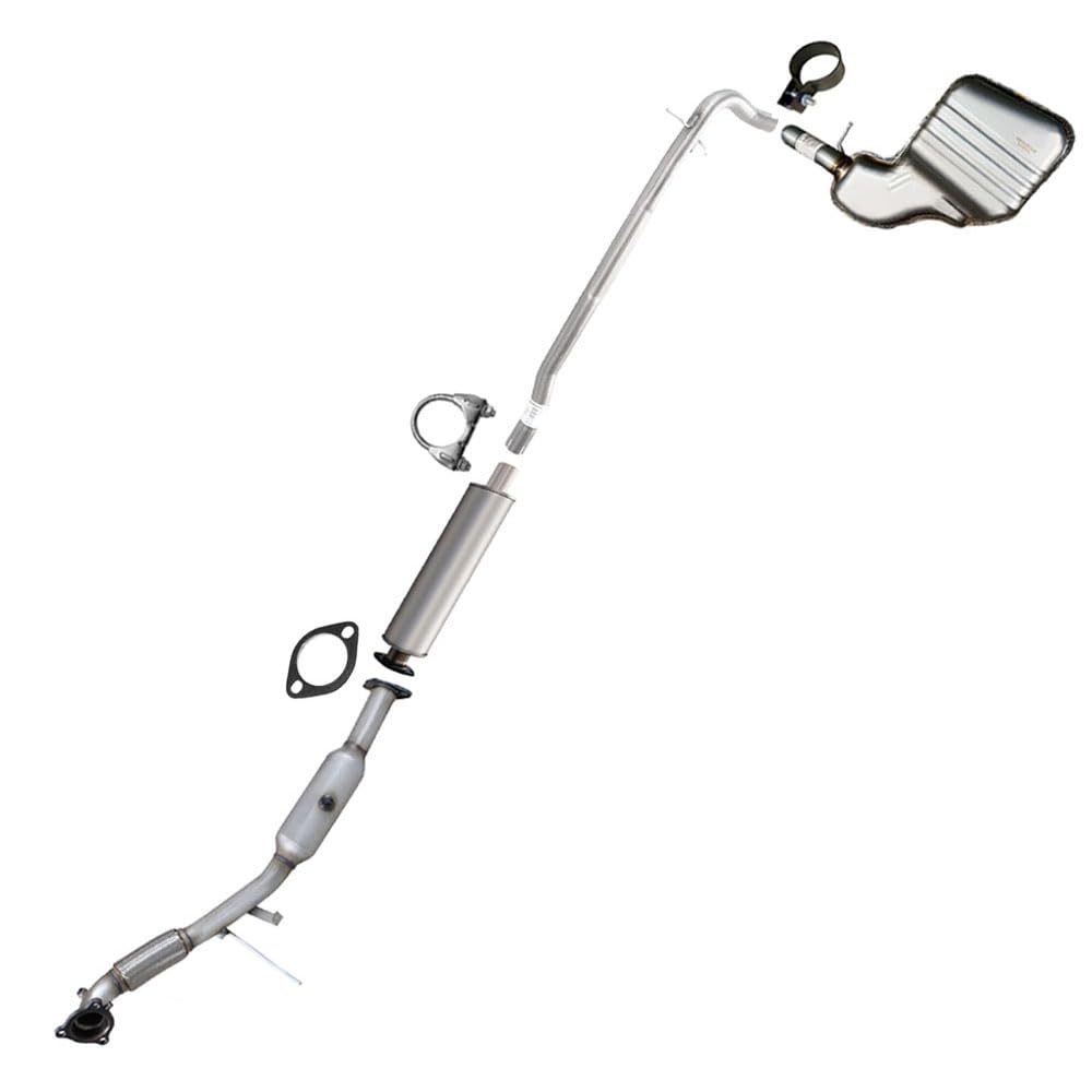 Northeastern Exhaust | Stainless Steel EPA-Approved-Catalytic Resonator Pipe Muffler Exhaust System Kit Compatible for Volvo S60 2003-2009 2.5L | Free Gasket and Clamps