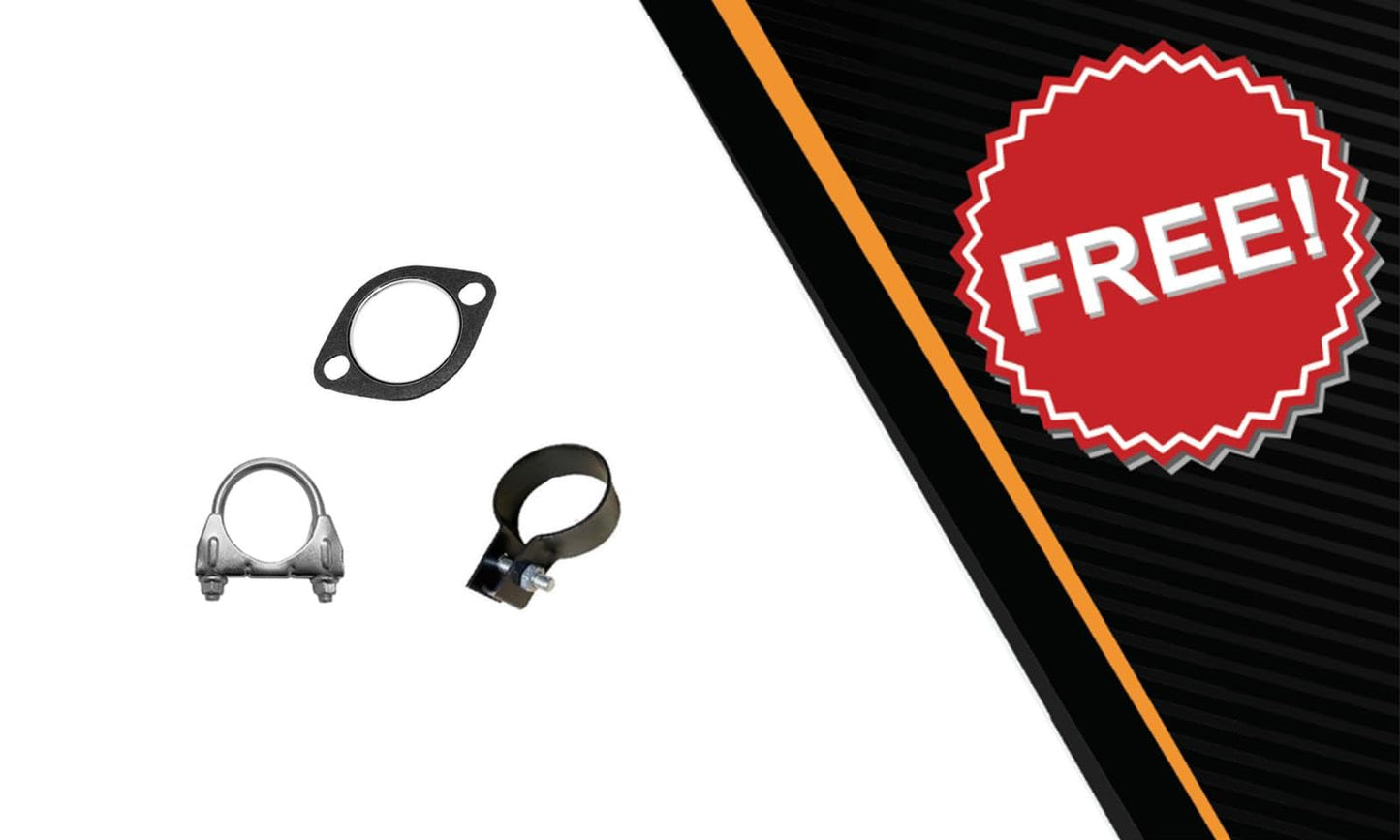 Northeastern Exhaust | Stainless Steel EPA-Approved-Catalytic Resonator Pipe Muffler Exhaust System Kit Compatible for Volvo S60 2003-2009 2.5L | Free Gasket and Clamps