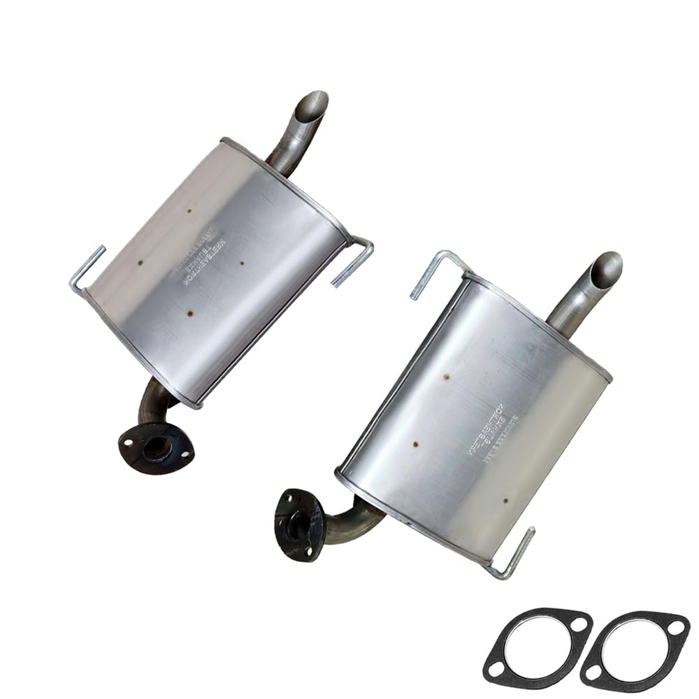 Northeastern Exhaust | Stainless Steel Pair of Exhaust Mufflers Compatible for Subaru Outback 2005-2009 2.5L | Free Gaskets Included | Automotive Replacement Part | Turbocharged
