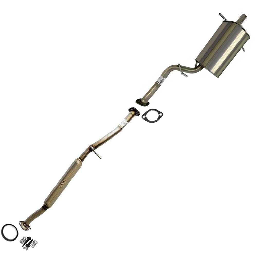 Northeastern Exhaust | Stainless Steel Resonator Pipe & Muffler Exhaust System Kit Compatible for 2006-2007 Subaru Impreza 2.5L | Free Gasket and Spring Bolt Kit Included | Automotive Replacement Part